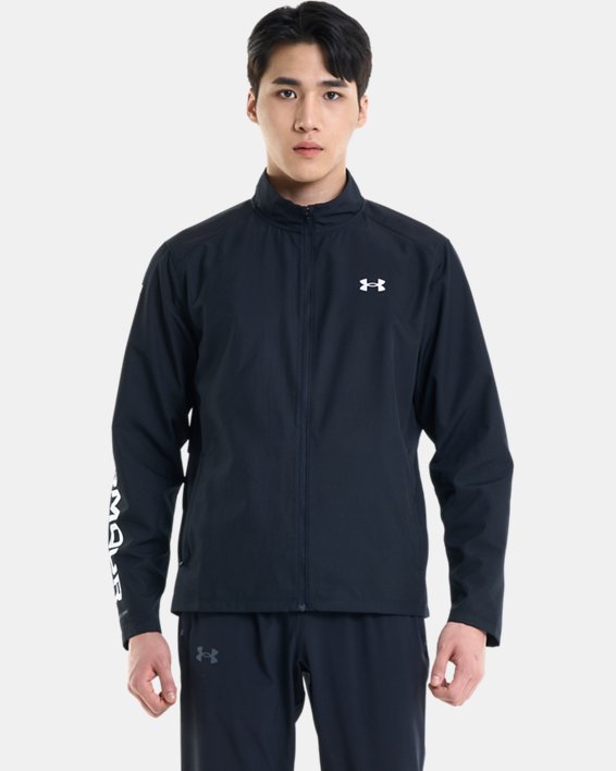 Men's UA OutRun The Rain II Jacket in Black image number 0